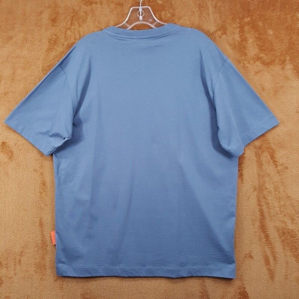 D.RT Shirt Mens Large Blue Gray Pullover Crew Short Sleeve Cool Graphic T-Shirt - Picture 4 of 6